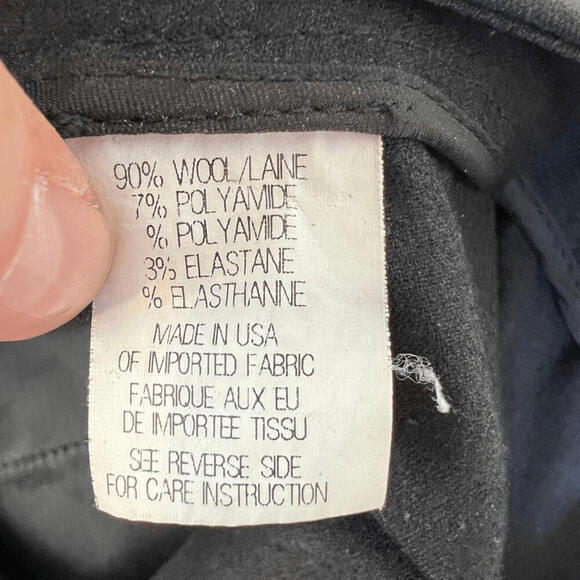 Theory Women's Size 4 Black Wool Ponte Ankle Dress Pants Trousers Workwear - Picture 7 of 15